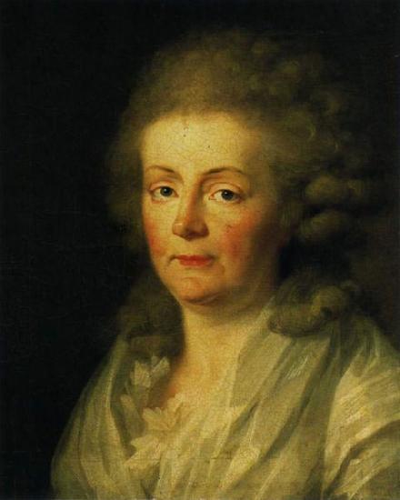johann friedrich august tischbein Portrait of Anna Amalia of Brunswick-Wolfenbuttel Duchess of Saxe-Weimar and Eisenach Sweden oil painting art